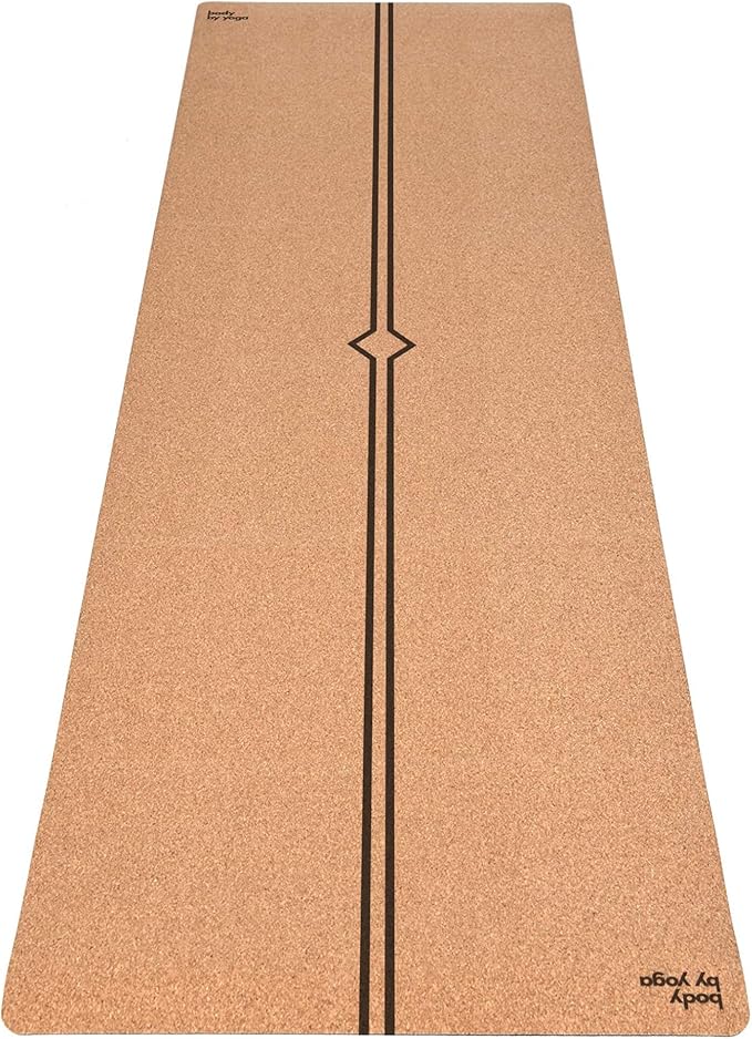 Luxury Cork Yoga Mat - Non Slip, Extra Thick Grip. Thicker, Longer, and Wider for More Comfort and Support. Tough Enough For Hot Yoga. Natural, Non Toxic, and Eco Friendly. Optional Alignment Lines.
