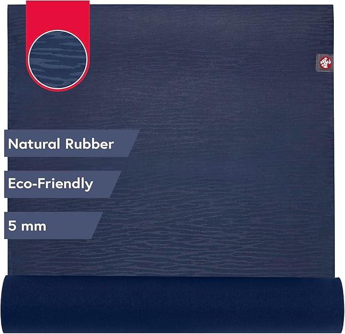 Manduka eKO Yoga Mat - 5mm Natural Rubber | Eco-Friendly | Soft Textured Surface| Natural Next-to-Skin Feel