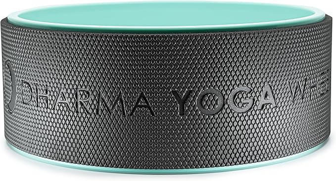 Dharma Yoga Wheel Basic - Spine Roller and Back Ring, Stretches Ligaments, Muscles with Foam Padding for Deeper Poses | Yogic Stretching and Alignment with Circle Design
