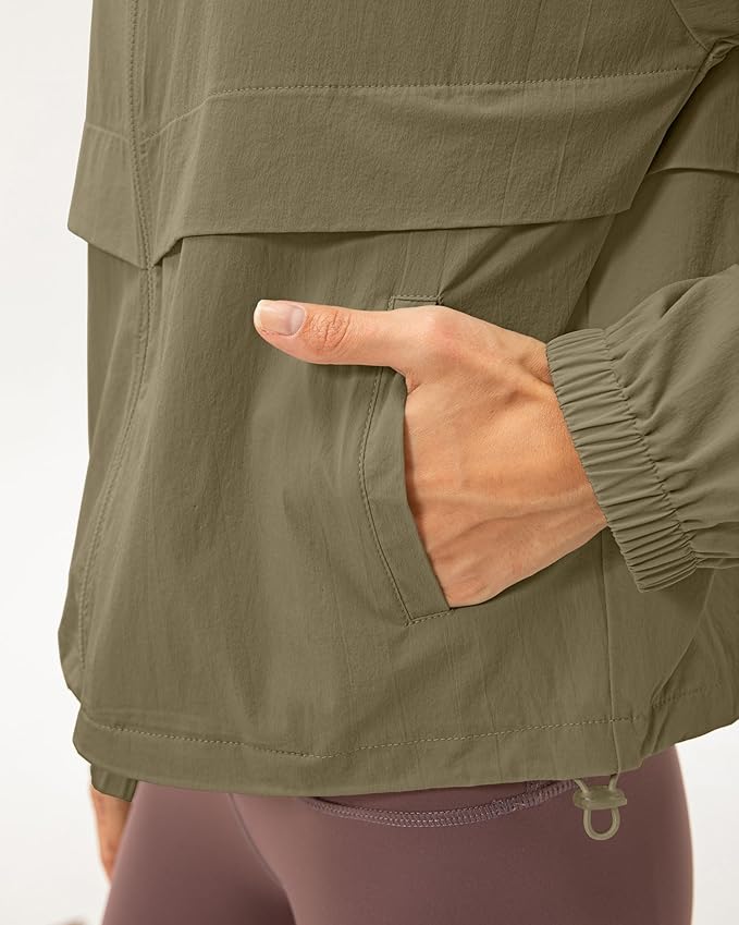 Locachy Women's Lightweight Zip Up Athletic Jacket Stand Collar Windproof Sun Protection Workout Outdoor Jacket