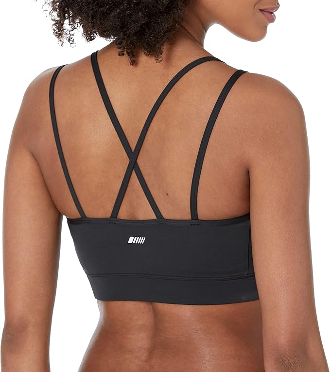 Amazon Essentials Women's Padded Comfy Sports Bra - Active Sculpt Strappy Back