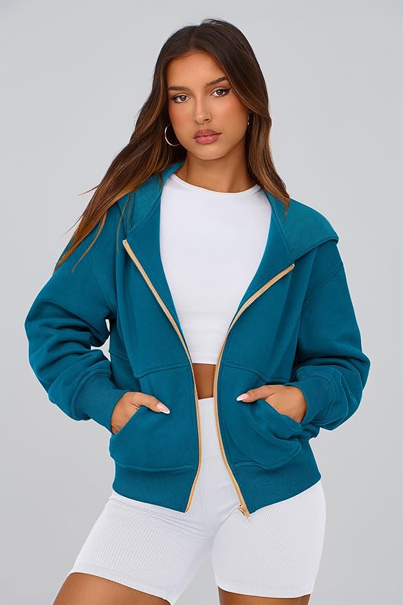 PRETTYGARDEN Hoodies for Women Sweatshirt Zip Up Hoodie Fall Fashion 2026 Trendy Long Sleeve Jackets Winter Clothing Outfits