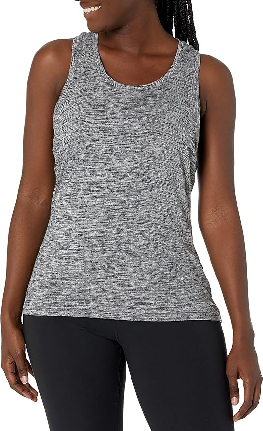 Amazon Essentials Women's Active Quick Dry Tech Stretch Racerback Scoop Neck Tank Top, Multipacks