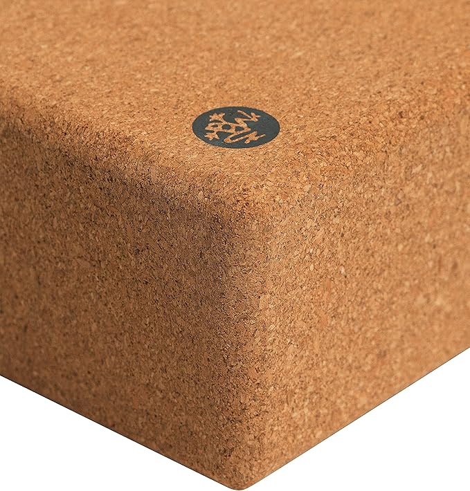 Manduka Yoga Block - Fine-Grain Cork Block, Yoga Equipment, Home Gym Accessory, Pilates Tool, Lightweight for Travel, Extra Firm Workout Accessory with Comfortable Edges