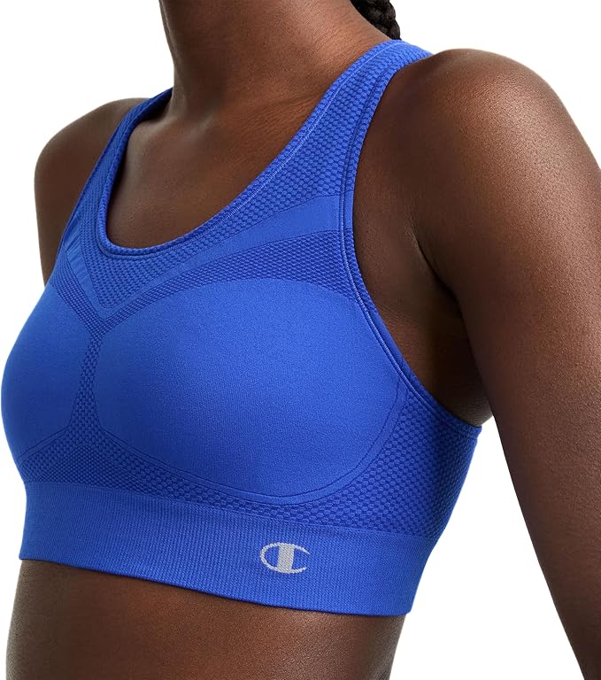Champion Women's Sports Bra, Infinity Racerback, Moderate Support, Seamless Sports Bra for Women