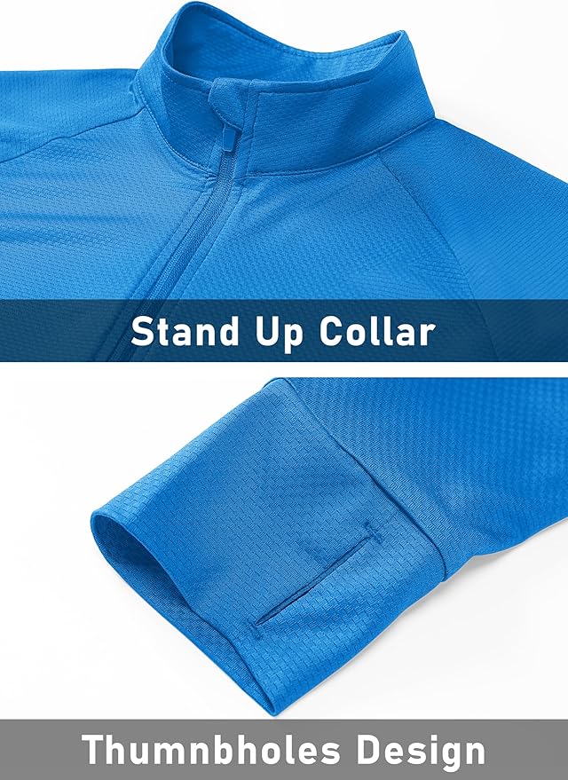 MAGCOMSEN Women's UPF 50+ Lightweight Athletic Jacket Sun Protection Full Zip Long Sleeve Shirts Hiking Outdoor Pockets