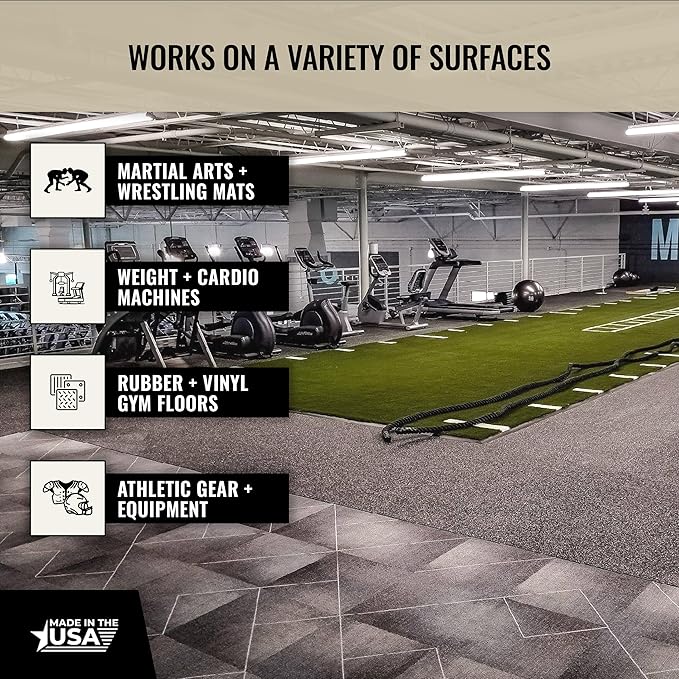 Dollamur Mat Attack! PLUS® Wrestling Mat Cleaner, Disinfecting, Rubber Floor Cleaner, and Fitness Equipment-Gallon