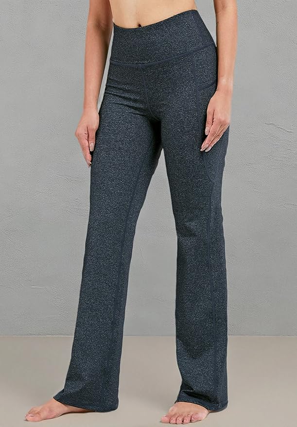 28"/30"/32"/34" Inseam Women's Bootcut Yoga Pants Long Bootleg High-Waisted Flare Pants with Pockets