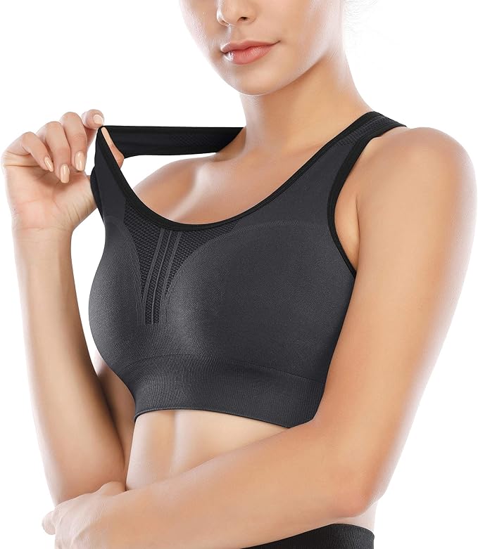 Heathyoga High Impact Sports Bras for Women High Support Padded Sports Bra Pack Racerback Bras for Women Workout Bra Sets