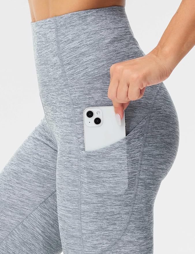 THE GYM PEOPLE Thick High Waist Yoga Pants with Pockets, Tummy Control Workout Running Yoga Leggings for Women