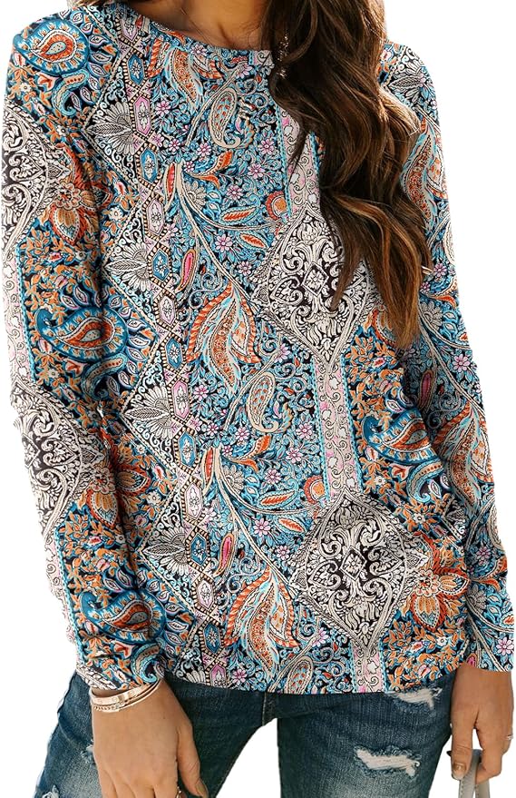AUTOMET Women‘s Basic Long Sleeve Crewneck, Plus Size Winter & Spring Top, Casual Fall Tee for Teacher & Everyday Outfits