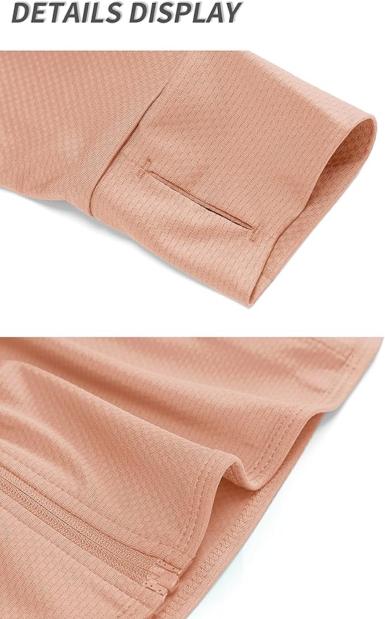 TACVASEN Women's Athletic Jackets Lightweight UV Protection Shirts Full Zip Workout Jacket UPF 50+ Long Sleeve Sun Shirt