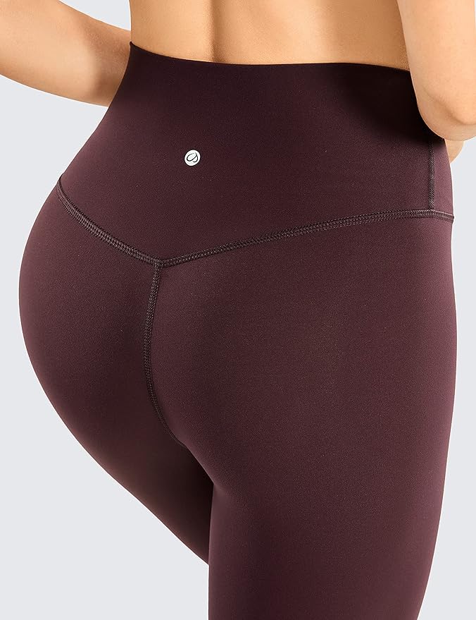 CRZ YOGA Brushed Naked Feeling Workout Leggings 25" - High Waisted Gym Compression Tummy Control Womens Yoga Pants