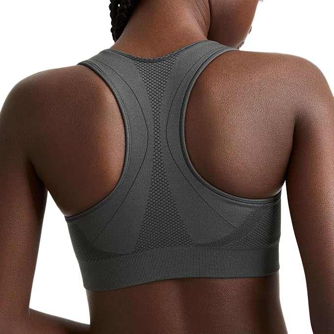 Champion Women's Sports Bra, Infinity Racerback, Moderate Support, Seamless Sports Bra for Women