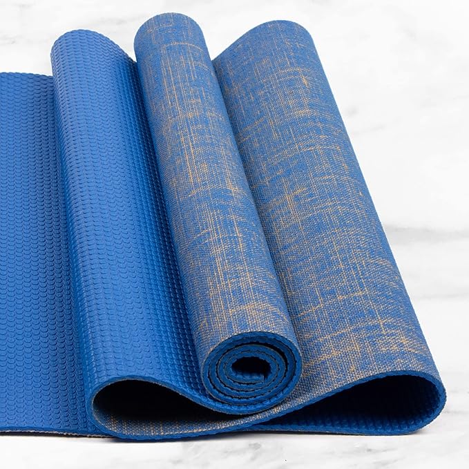 Myga Jute Yoga Mat, High Performance Vegan Floor Exercise Mat, Eco Friendly Biodegradable Yoga Mat with PVC Backing,72" x 24", 0.2" Thickness