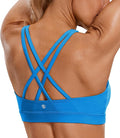 CRZ YOGA Naked Feeling Strappy Padded Sports Bras for Women - Fitness Workout Top Criss Cross Back Yoga Cami