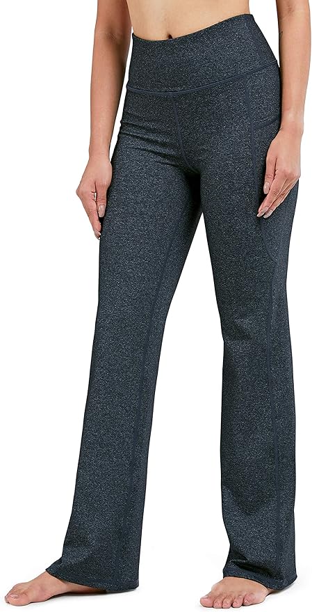 28"/30"/32"/34" Inseam Women's Bootcut Yoga Pants Long Bootleg High-Waisted Flare Pants with Pockets