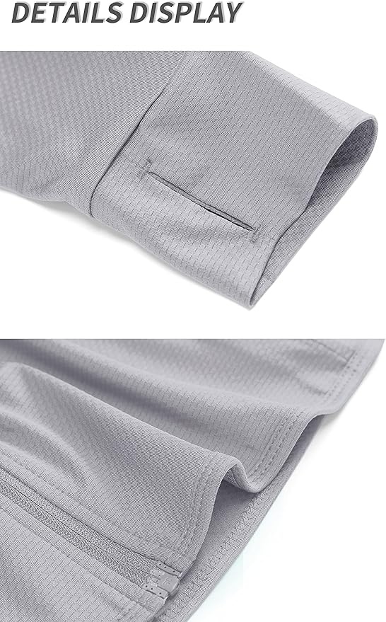 TACVASEN Women's Athletic Jackets Lightweight UV Protection Shirts Full Zip Workout Jacket UPF 50+ Long Sleeve Sun Shirt