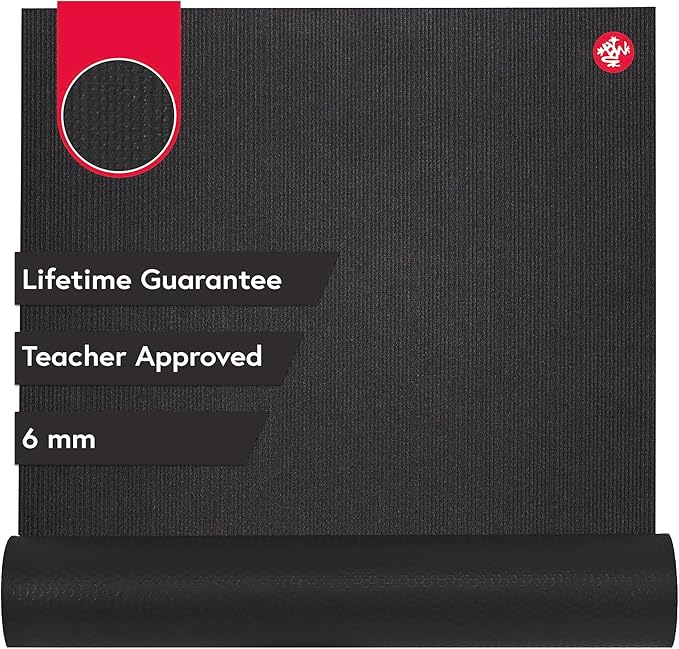Manduka PRO Yoga Mat – Premium 6mm Thick Mat, High Performance Grip, Ultra Dense Cushioning for Support and Stability in Yoga, Pilates, Gym and Any General Fitness