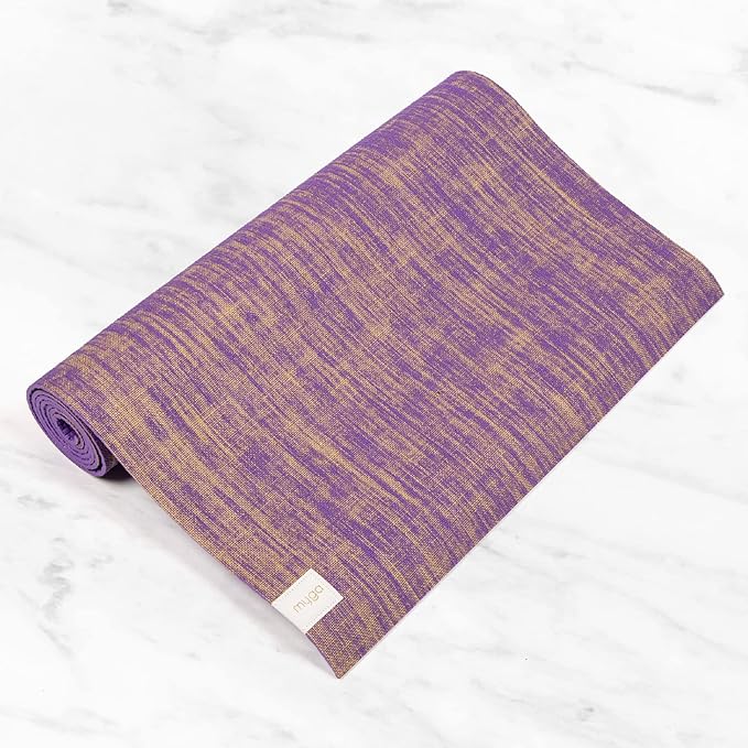 Myga Jute Yoga Mat, High Performance Vegan Floor Exercise Mat, Eco Friendly Biodegradable Yoga Mat with PVC Backing,72" x 24", 0.2" Thickness