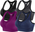Heathyoga High Impact Sports Bras for Women High Support Padded Sports Bra Pack Racerback Bras for Women Workout Bra Sets