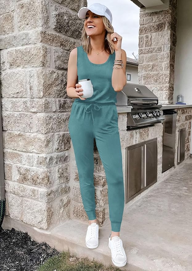 PRETTYGARDEN Women's Two Piece Outfit Sets Casual Summer Sleeveless Matching Lounge Wear Spring Travel Clothes Tracksuit