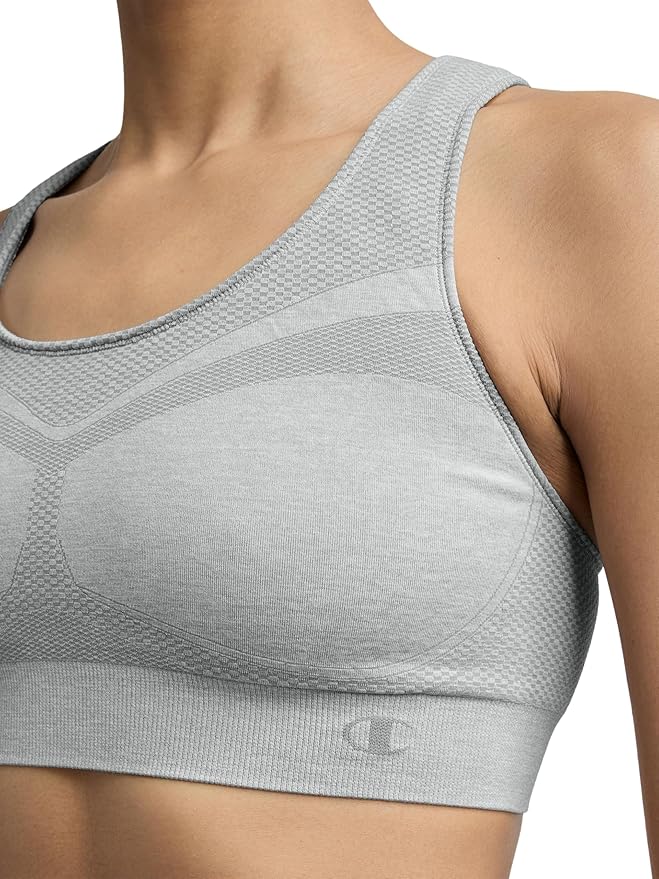 Champion Women's Sports Bra, Infinity Racerback, Moderate Support, Seamless Sports Bra for Women