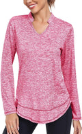 Absttith Women's Long Sleeve Workout Shirts Running Yoga Tops Athletic V Neck Sport Tee Side Split
