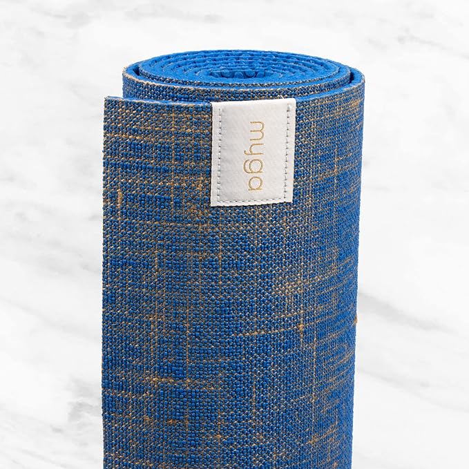 Myga Jute Yoga Mat, High Performance Vegan Floor Exercise Mat, Eco Friendly Biodegradable Yoga Mat with PVC Backing,72" x 24", 0.2" Thickness