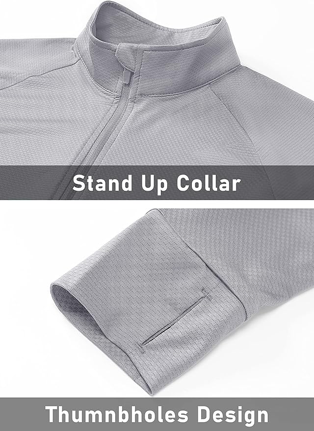 MAGCOMSEN Women's UPF 50+ Lightweight Athletic Jacket Sun Protection Full Zip Long Sleeve Shirts Hiking Outdoor Pockets