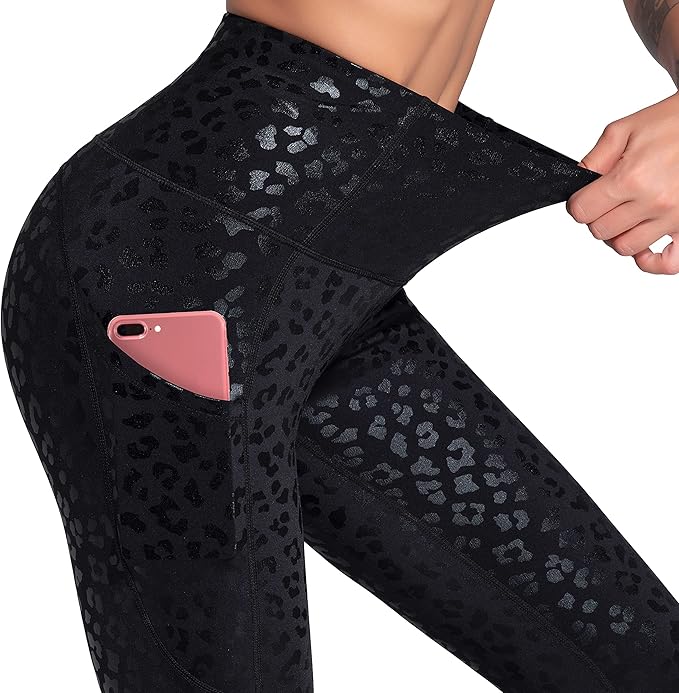 Dragon Fit High Waist Yoga Leggings with 3 Pockets,Tummy Control Workout Running 4 Way Stretch Yoga Pants