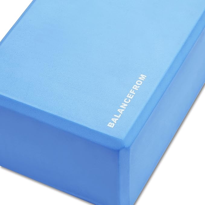 Fitvids Set of 2 High Density Yoga Blocks, 9"x6"x4" Each, Pair, Multiple Colors
