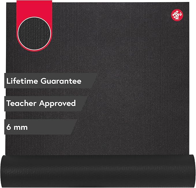Manduka PRO Yoga Mat – Premium 6mm Thick Mat, High Performance Grip, Ultra Dense Cushioning for Support and Stability in Yoga, Pilates, Gym and Any General Fitness