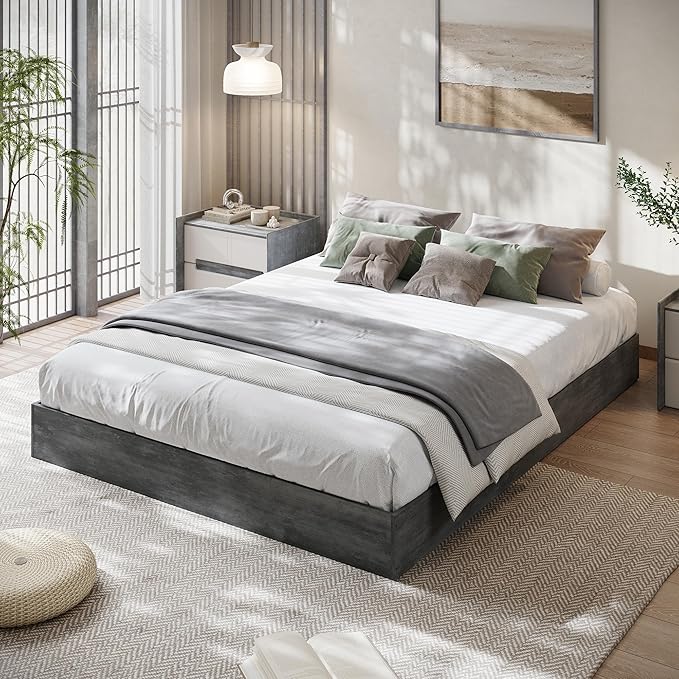 GarveeHome Twin XL Size Wood Platform Bed Frame,Wooden Bed Frame Without Headboard, Wood Slat Support,No Box Spring Needed, Easy Assembly