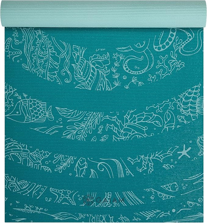 Gaiam Print Yoga Mat, Non Slip Exercise & Fitness Mat for All Types of Yoga, Pilates & Floor Exercises