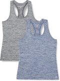Amazon Essentials Women's Active Quick Dry Tech Stretch Racerback Scoop Neck Tank Top, Multipacks