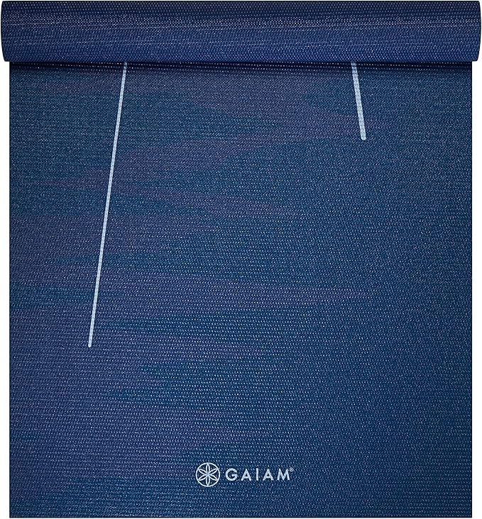 Gaiam Print Yoga Mat, Non Slip Exercise & Fitness Mat for All Types of Yoga, Pilates & Floor Exercises