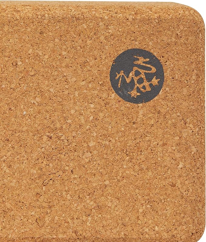 Manduka Yoga Block - Fine-Grain Cork Block, Yoga Equipment, Home Gym Accessory, Pilates Tool, Lightweight for Travel, Extra Firm Workout Accessory with Comfortable Edges
