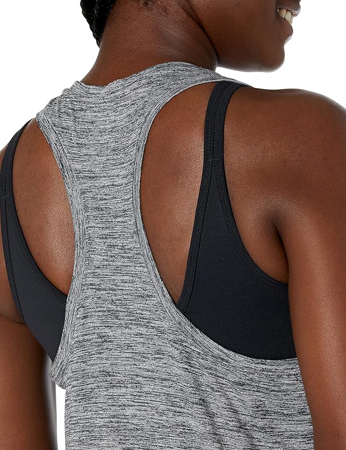 Amazon Essentials Women's Active Quick Dry Tech Stretch Racerback Scoop Neck Tank Top, Multipacks